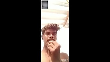 Indian tamil Straight guy Vignesh jerking and cumming at midnight