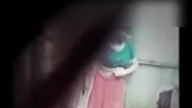 Indian Bhabhi Changing.