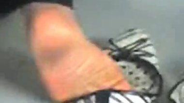 Candid Indian shoeplay. Smelly sweaty soles