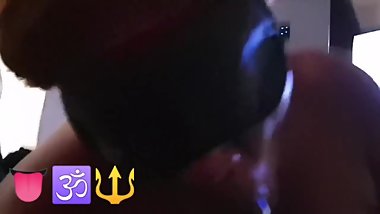 French Quebec Black MILF sucks Huge Hindu Cock HHC Indian