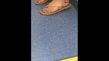 Indian girl feet she knew I was taping