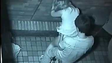 Outdoor college girl funking