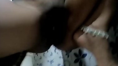 Married engineering girl self recording video.