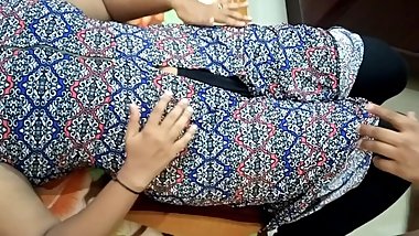 HOT INDIAN GIRL BOOB PRESS, BLOWJOB, MOANING LOUDLY FUCK