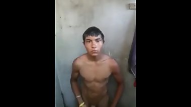 Brazilian Indian Stroking Big Cock In Shower