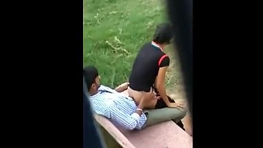 Indian young couple outdoor xxx