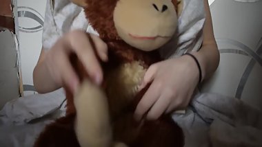 kinky monkey touching his BB (Big Banana)