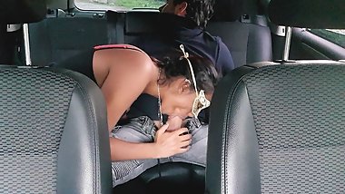 Almost caugh in the car while i facefuck this slutty indian cocksucker
