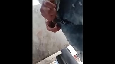 Indian huge erect, semi erect dicks while pissing