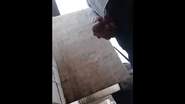 Indian guy Huge erection while pissing