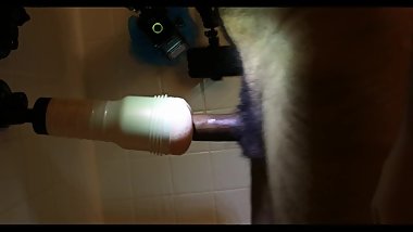 Fleshlight with massive cumshot at the end