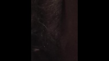 Hairy Indian cunt fucked with dildo