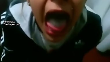 My girlfriend swallow my cum