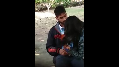 indian Couple in Public Park