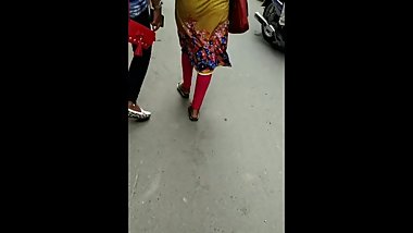 indian beautiful girl with big ass walking