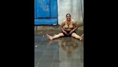 Indian wife nude dance in rain