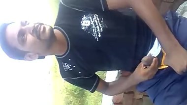 Handsome Desi man jacks off outdoors