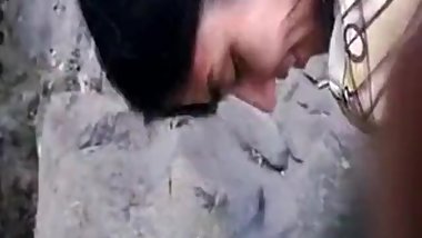 Indian anal sex with cute girlfriend near river