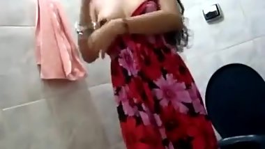 Girl showing her body fingering and boob press