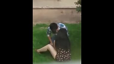 Pussy sucking in garden record in camera